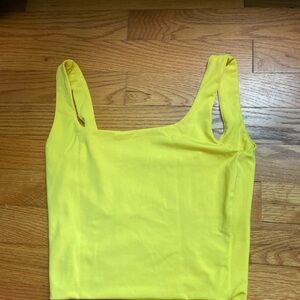 neon yellow crop right top from amazon size xs worn once